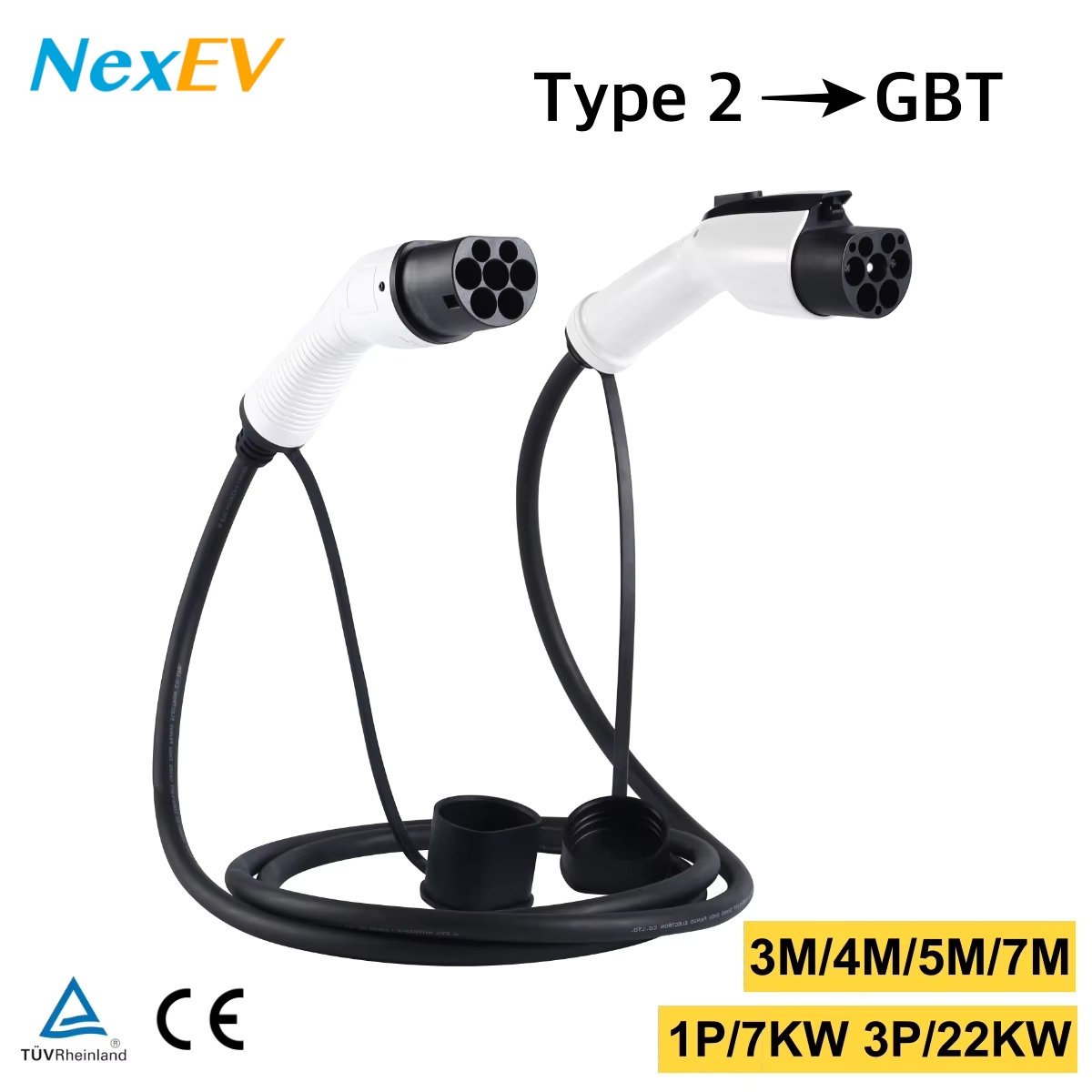 Ev Charging Socket Type 2 22Kw - NexEV Type2 to GBT EV Charging