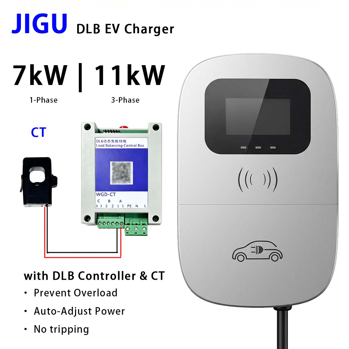 Ev Charger Load Balancing - JIGU Dynamic Load Balancing EV Charger