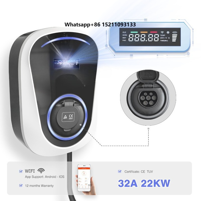 Ev Charging Socket Type 2 22Kw - 32A 22kw Smart Wifi Fast Ev
