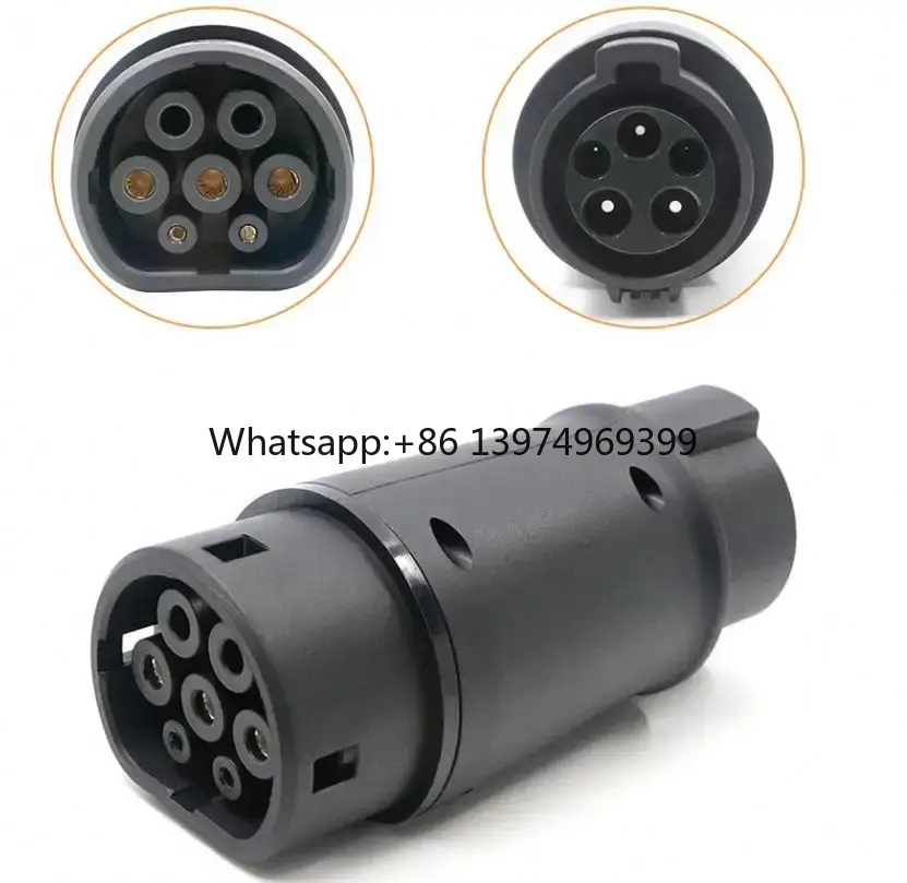 Ev Charger Adapter Type 2 To Type 1 - 16A 32A EVSE Adaptor Electric Vehicle