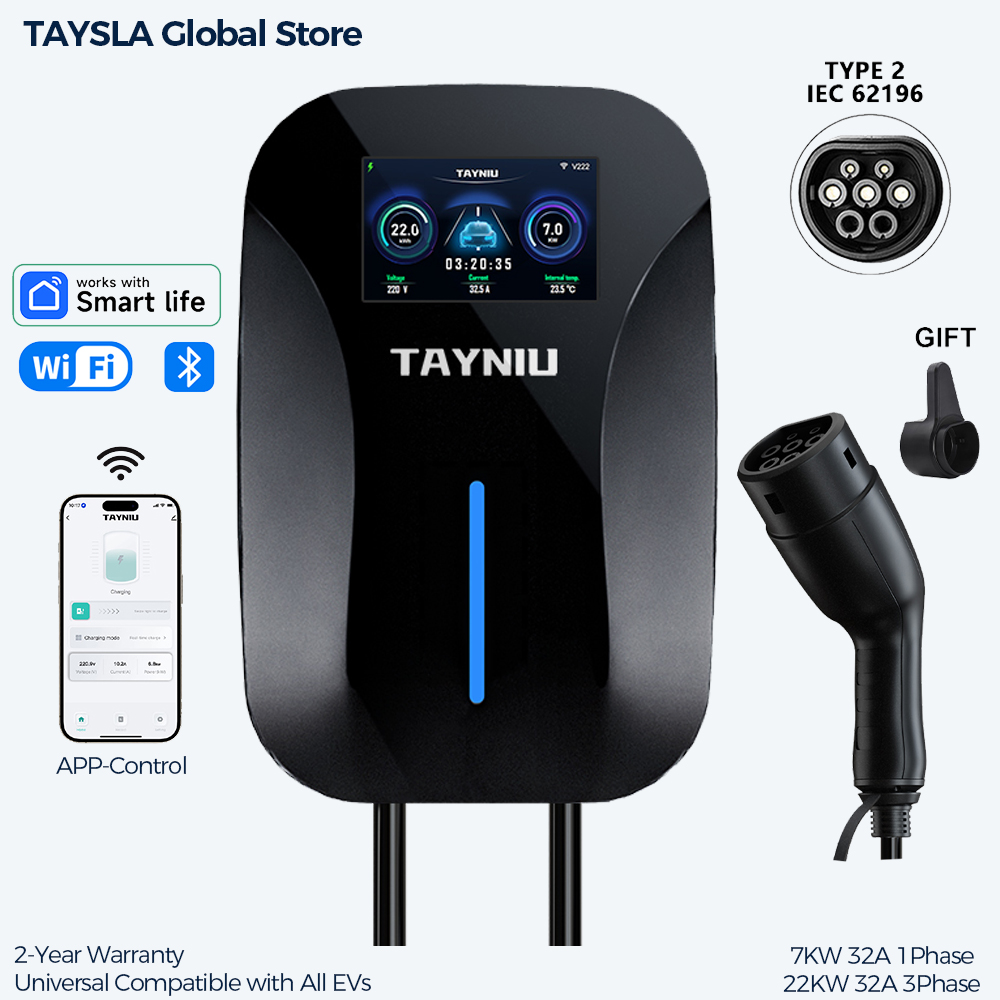 Ev Charger 11Kw Three Phase - 7KW 22KW TAYNIU Home EV Wallbox