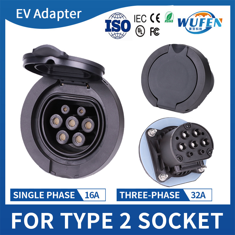 Ev Charging Socket Type 2 22Kw - WUFEN Type 2 Female Socket Connector