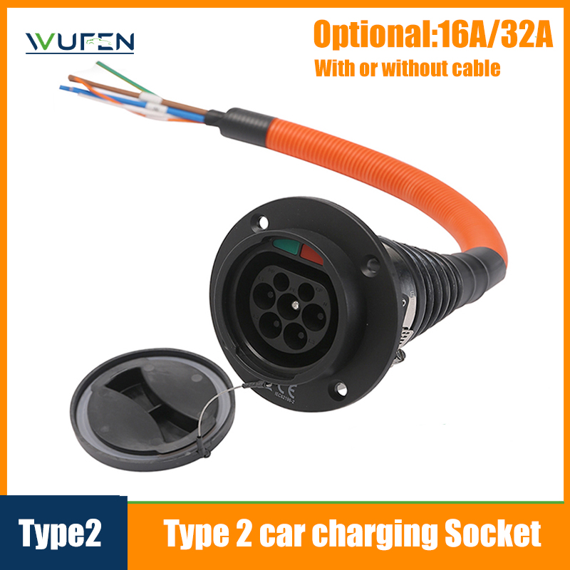 Ev Charging Socket Type 2 22Kw - WUFEN EV Charger Male Socket Type