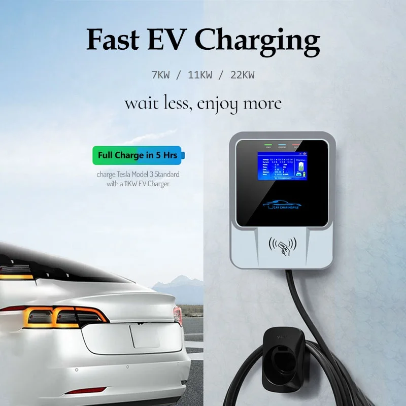Type 2 SAE J1772 22KW 3 Phase  - огляд і ціна Ev Charger 22Kw Wallbox Type 2