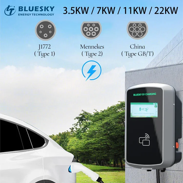 Bluesky home type 2 7kw 11kw 2 - огляд і ціна Ev Charger 22Kw Wallbox Type 2