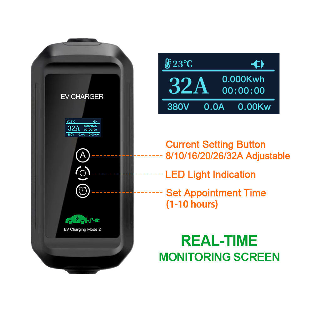 EV Charger 22kw 3 Phase Type 2 - огляд і ціна Ev Charging Cable 5M 22Kw