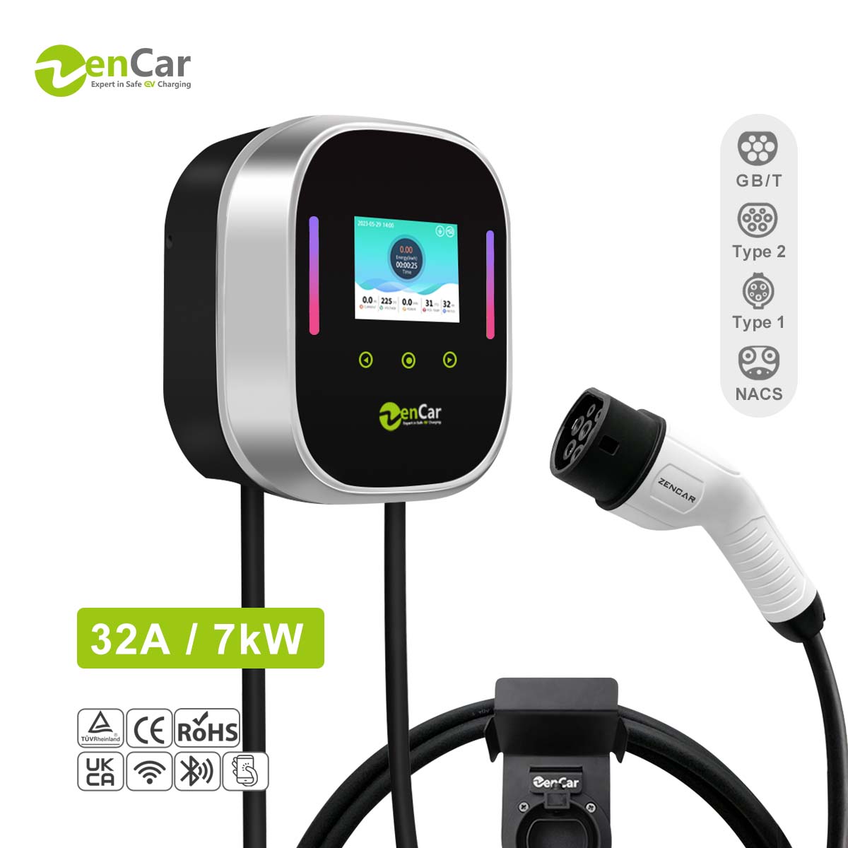 Zencar 16A 32A EV Charging Sta - огляд і ціна Ev Charger Load Balancing