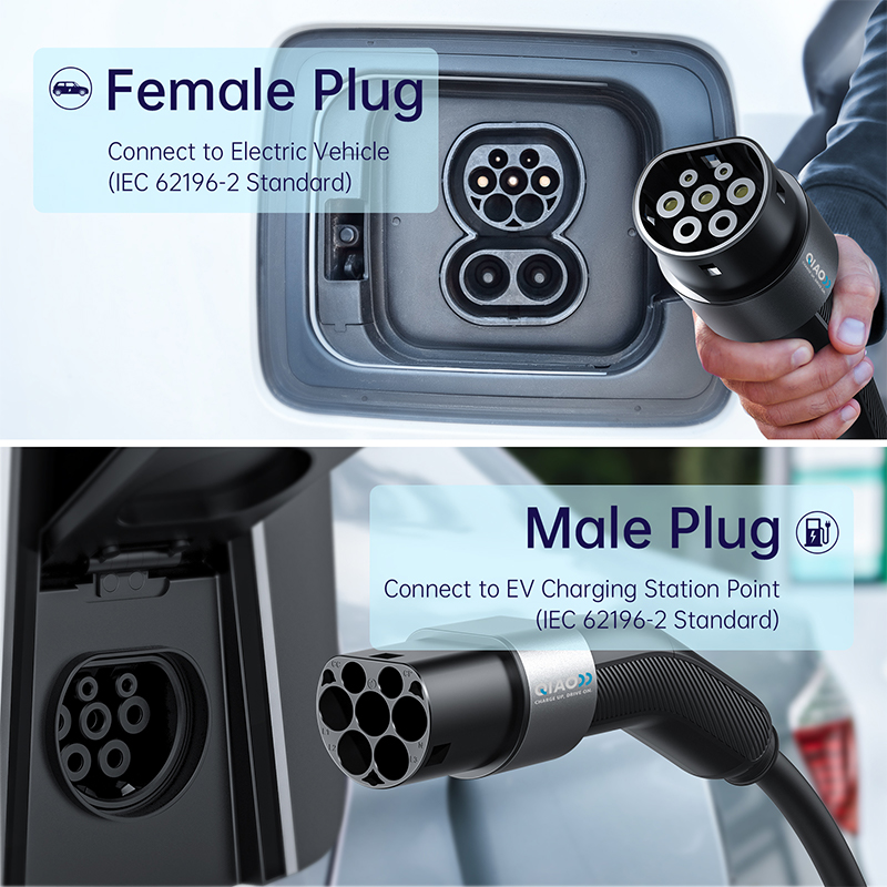 QIAO Type2 Extension Cable 11K - огляд і ціна Ev Charger 11Kw Three Phase
