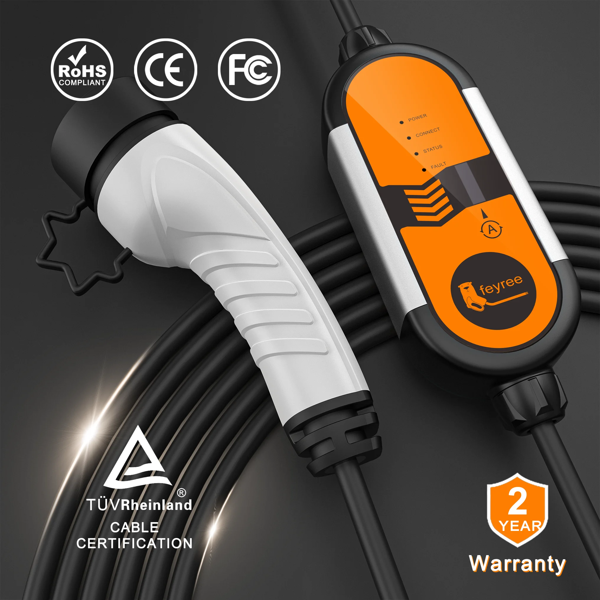 Feyree Type2 3.5KW 16A 1Phase  - огляд і ціна Portable Ev Charger 16A Adjustable