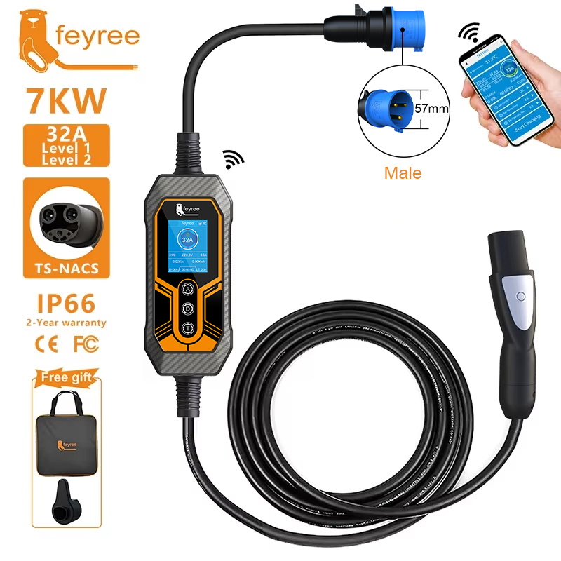 Feyree EV Charger TS-NACS Sock - огляд і ціна Portable Ev Charger 16A Adjustable