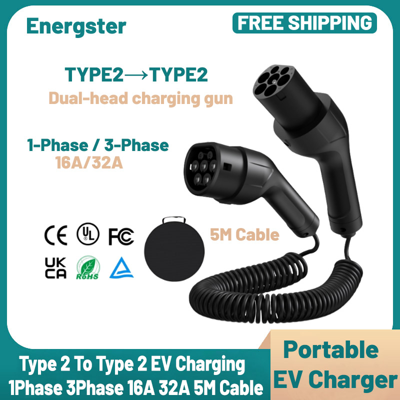 Type 2 To Type 2 Portable EV C - огляд і ціна Ev Charging Cable 5M 22Kw