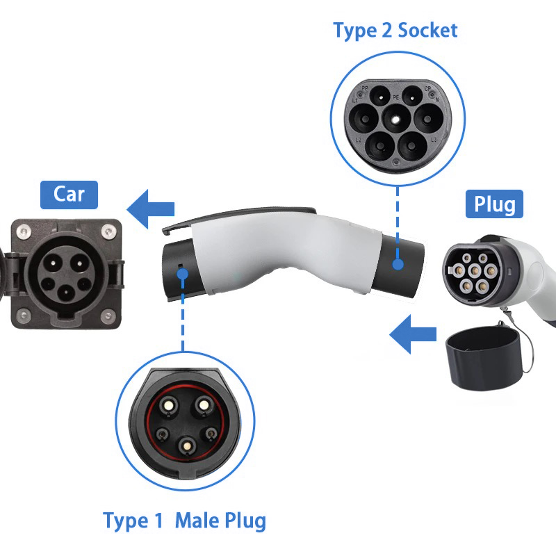 WUFEN Type2 to Type1 EV Charge - огляд і ціна Ev Charger Adapter Type 2 To Type 1