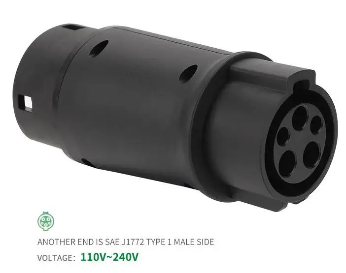 16A 32A EVSE Adaptor Electric  - огляд і ціна Ev Charger Adapter Type 2 To Type 1