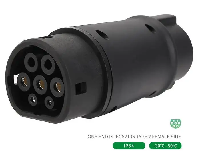 16A 32A EVSE Adaptor Electric  - огляд і ціна Ev Charger Adapter Type 2 To Type 1