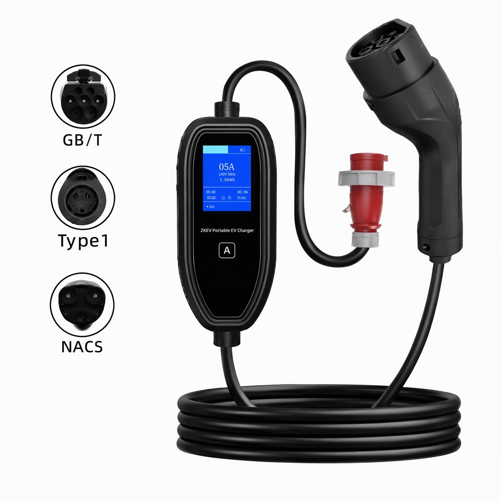 Portable EV Charger 22kW EV Ch - огляд і ціна Portable Ev Charger 16A Adjustable