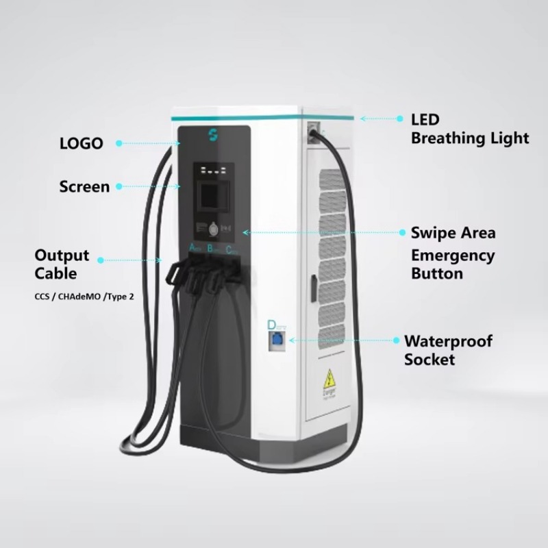 Grasen 3 Guns Dc Ev Fast Charg - огляд і ціна Ev Charging Station 60Kw Dc Fast