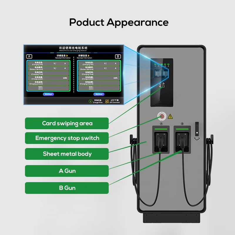 Ovrod 60kw CCS2 Dc Fast Chargi - огляд і ціна Ev Charging Station 60Kw Dc Fast