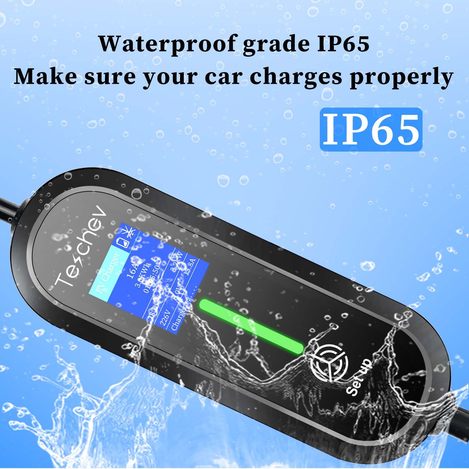 Teschev 3.5kW Type 1 Type 2 GB - огляд і ціна Portable Ev Charger 16A Adjustable