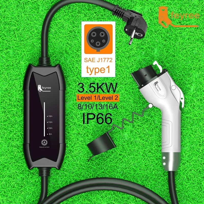 Feyree EV Portable Charger Typ - огляд і ціна Portable Ev Charger 16A Adjustable
