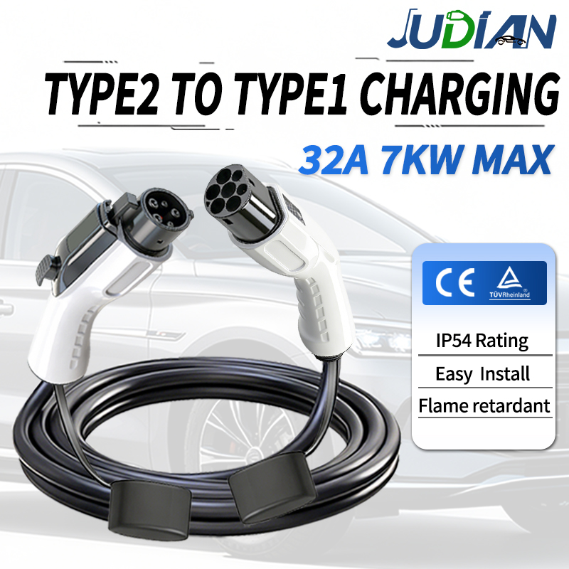 Type2 to Type1 EV Charging Cab - огляд і ціна Ev Charging Cable Type 2 32A