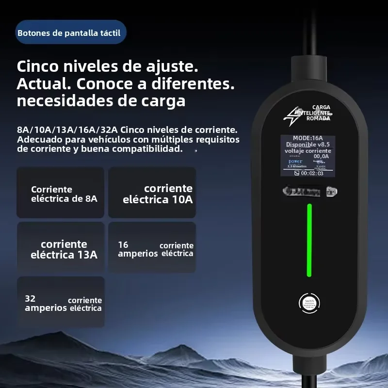 ROMADA 7KW 32A EV Portable Cha - огляд і ціна Portable Ev Charger 16A Adjustable