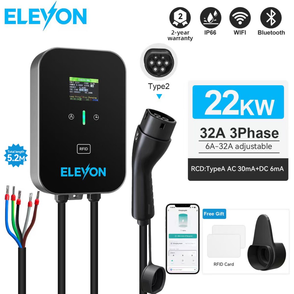 ELEVON EV Charging Station 22K - огляд і ціна Ev Charger 22Kw Wallbox Type 2