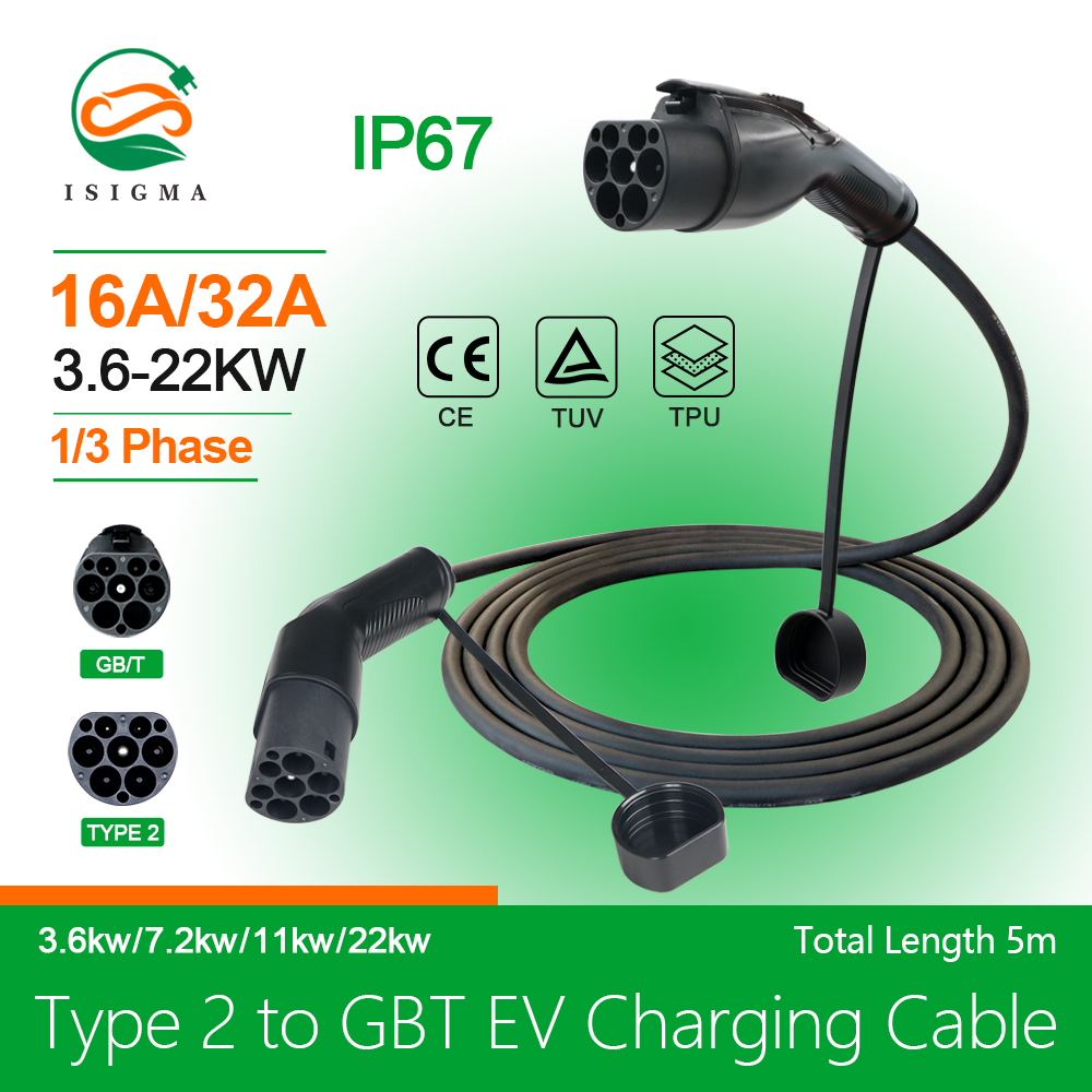 Isigma 3.6KW Type 2 to GBT EV  - огляд і ціна Ev Charger 11Kw Three Phase