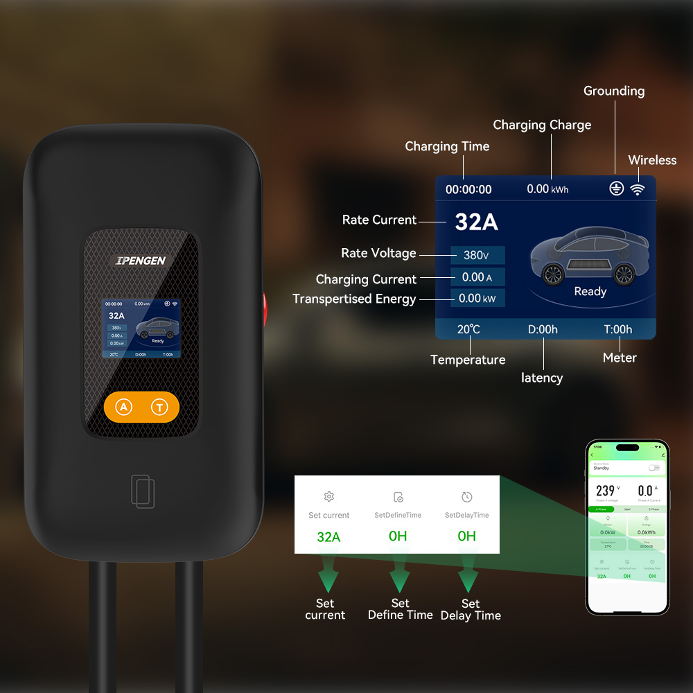IPENGEN 22KW 32A Type2 EV Char - огляд і ціна Ev Charger 22Kw Wallbox Type 2