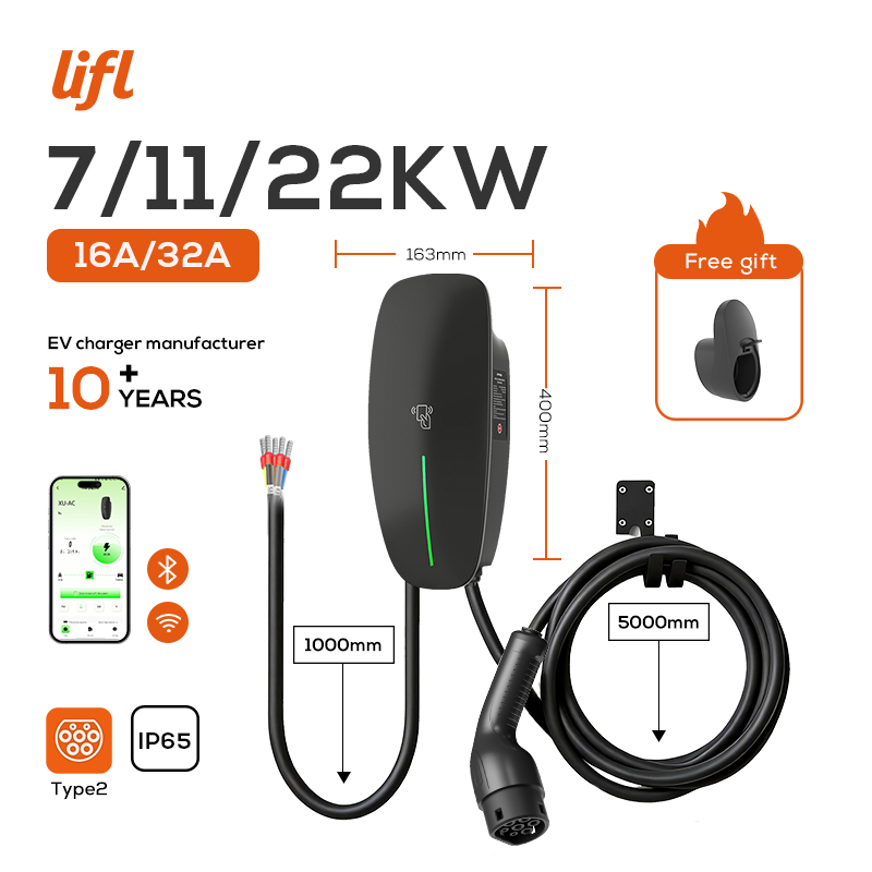 Lifl 7kW 11kW 22kW Wallbox EV  - огляд і ціна Ev Charger 22Kw Wallbox Type 2